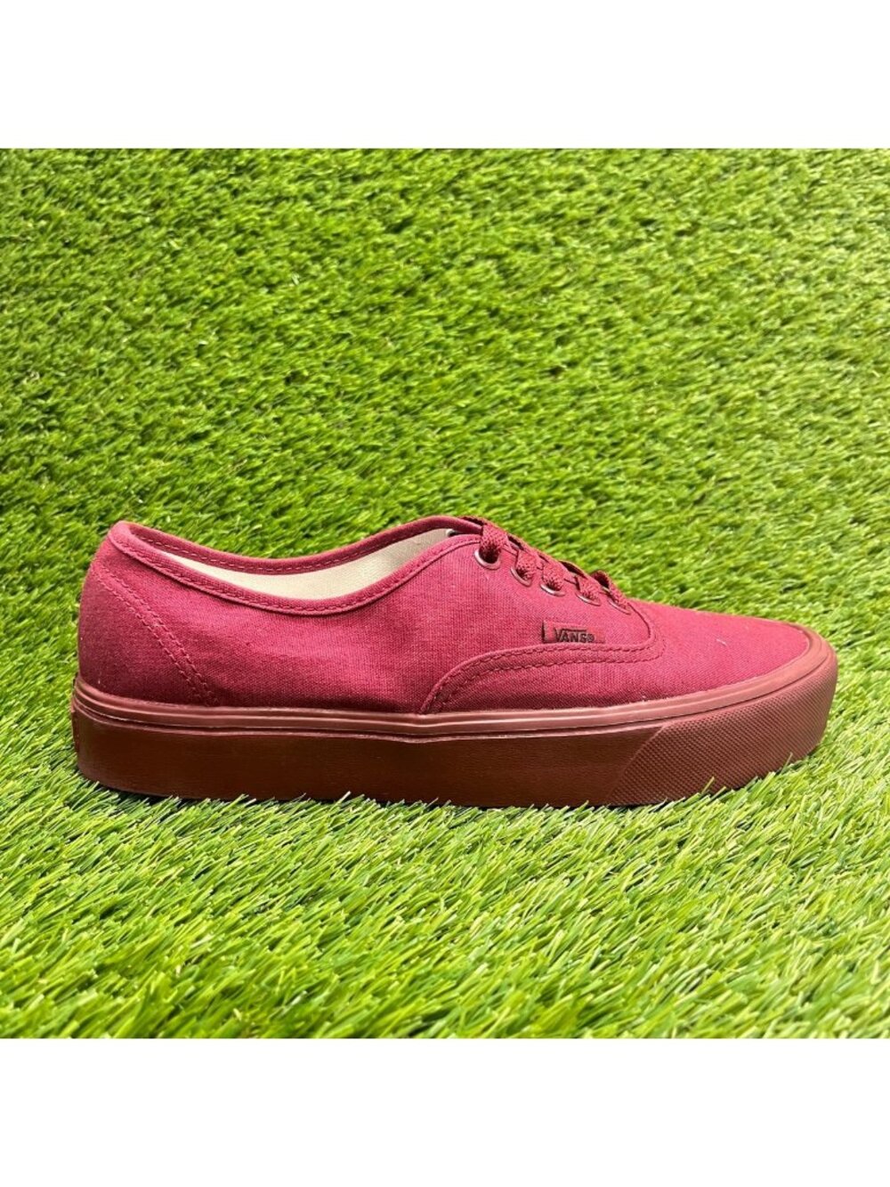 Vans Authentic Lite Mono Burgundy Mens Size 8 Womens 9.5 Athletic Shoes Sneakers